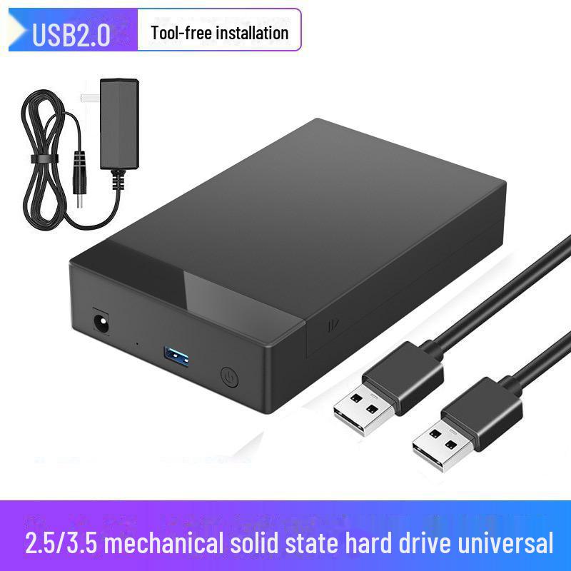 3,5-дюймовый корпус для мобильного жесткого диска - Совместим с SSD, HDD и SATA 2,5  накопителями gray ElectroCN