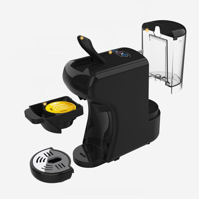 Кофемашина H1A Expresso, совместимая с молотым кофе Dolce Gusto, 1450 Вт, быстрый нагрев, автоматическое отключение, 220-240 В, 3 в 1 чёрный Pro DIY Tool