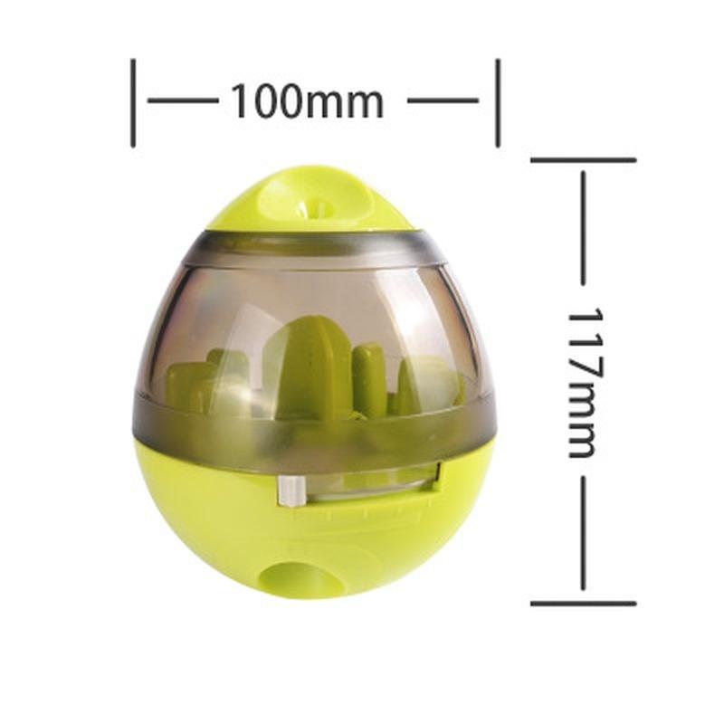 1 Pcs Funny Tumbler Pet Food Ball Dog Food Leaking Device Interactive Toys Color Random brown Clock-Mall