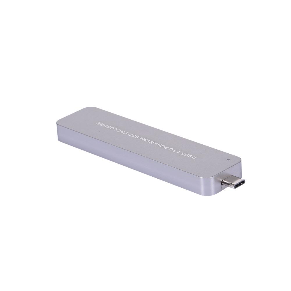 Адаптер M.2 NVME на Type-C Адаптер M2 PCIE SSD Корпус для портативного жесткого диска Plug & Play серый Igeteck