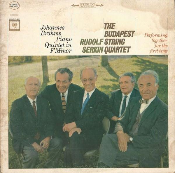 LP Record JOHANNES BRAHMS, RUDOLF SERKIN, BUD - Piano Quintet In F Minor MS6631 Columbia Master US Classical Used beige RecordCityJP