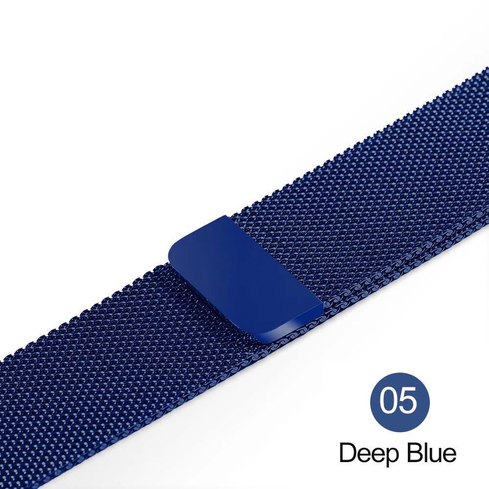 Миланская петля для Apple Watch, ремешок 42 мм, 38 мм для Iwatch 5/4/3/2/1, 44 мм, 40 мм, браслет из нержавеющей стали, ремешок для часов 42MM синий ping Day