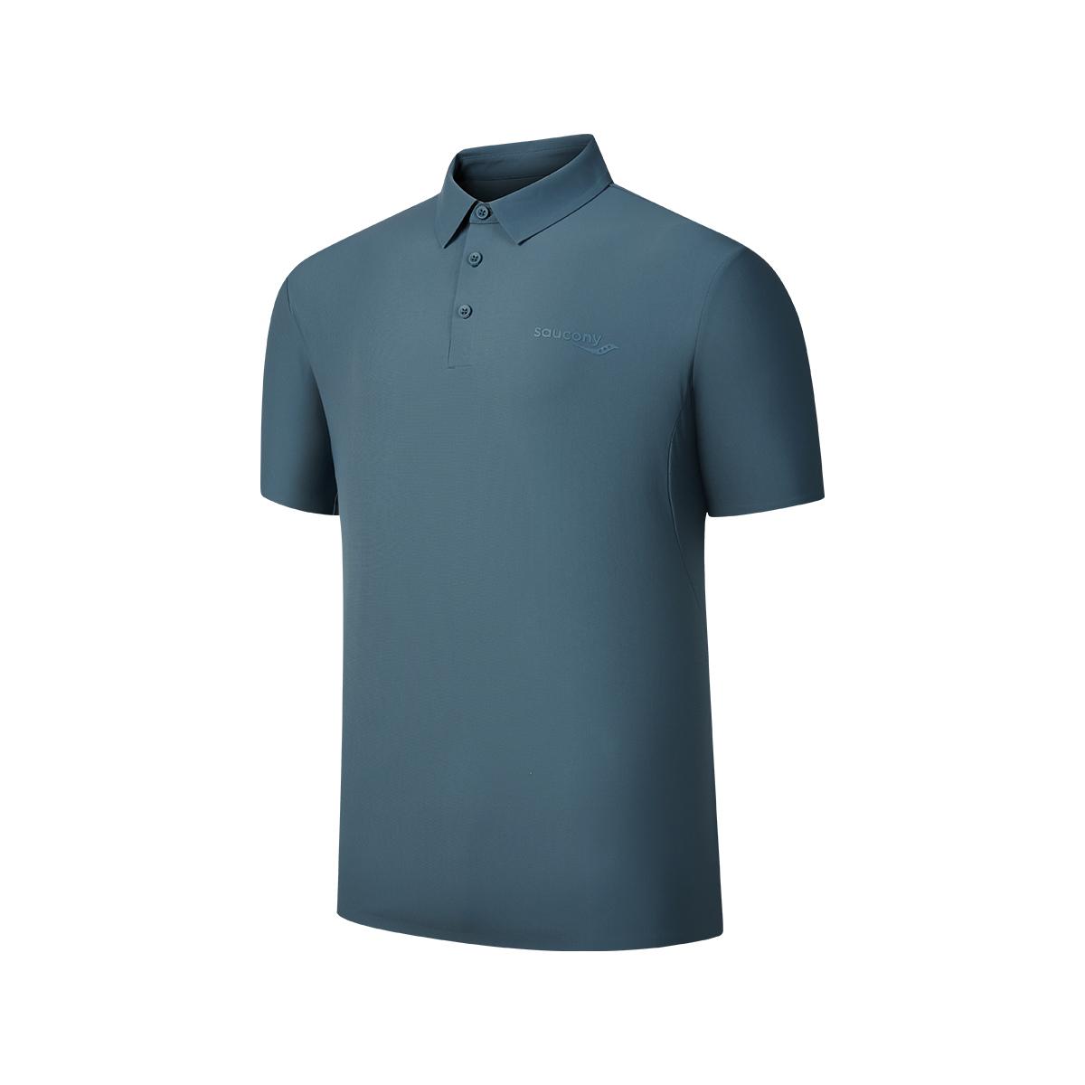 Saucony Urban Lifestyle Series Casual Minimalist Short Sleeve Polo Shirt Men tops Moonlight-Blue SA2259SP04C-BL135 S gray