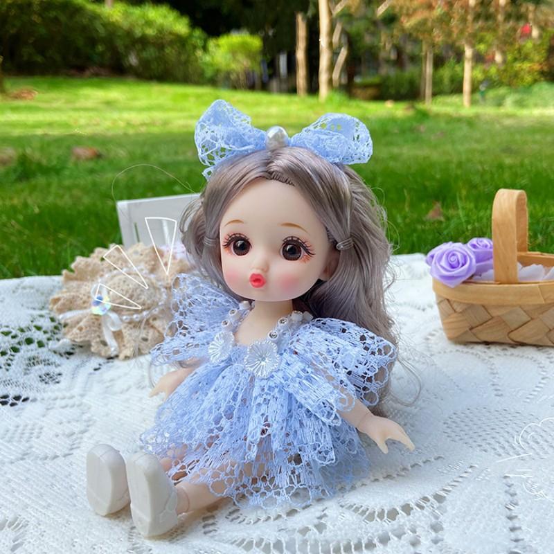 17 см Очаровательная Модная Кукла с Одеждой и Обувью Подвижная 13 Суставов Очаровательное Милое Лицо Девочки Дата Рождения Подарок Детские Игрушки Принцесса gray Dodge