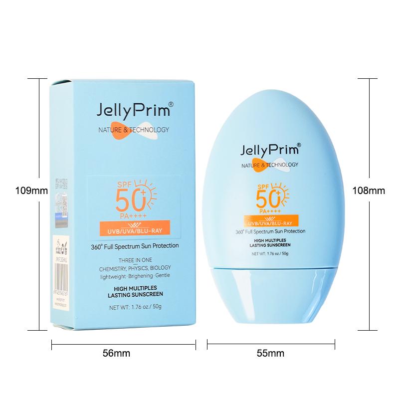 Солнцезащитный крем SPF 50 2023, солнцезащитный крем для лица, увлажняющий, осветляющий, отбеливающий солнцезащитный крем для тела, уход за кожей лица white JellyPrim