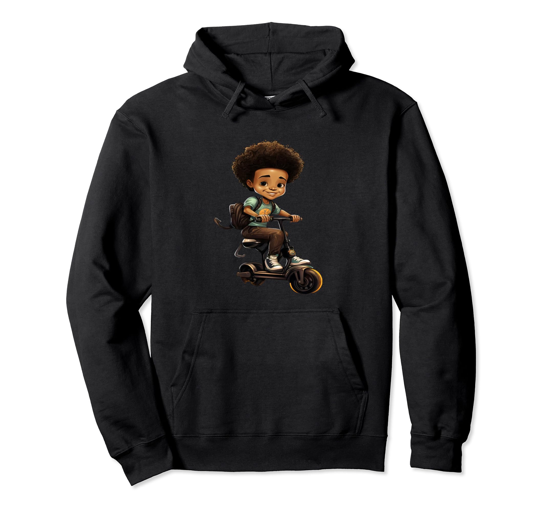 Самокат Afro Kids для мальчиков, трюковой самокат, худи с афроамериканским принтом black Omi Japan Products