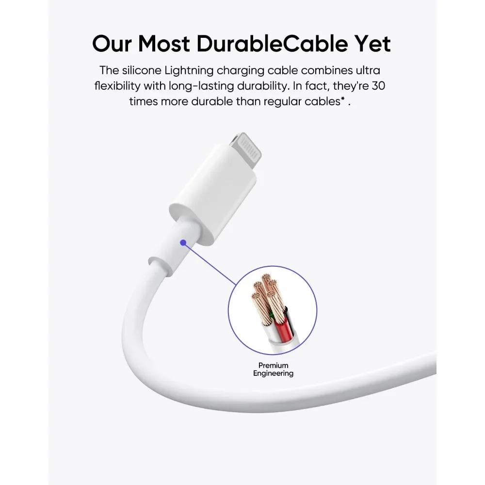Зарядное устройство для iPhone, 5 шт., 6 футов, кабель USB C - Lightning, сертифицированный Apple MFi, кабель для зарядки iPhone 14/13/12/12 Pro Max/11 1m white YTO phone case