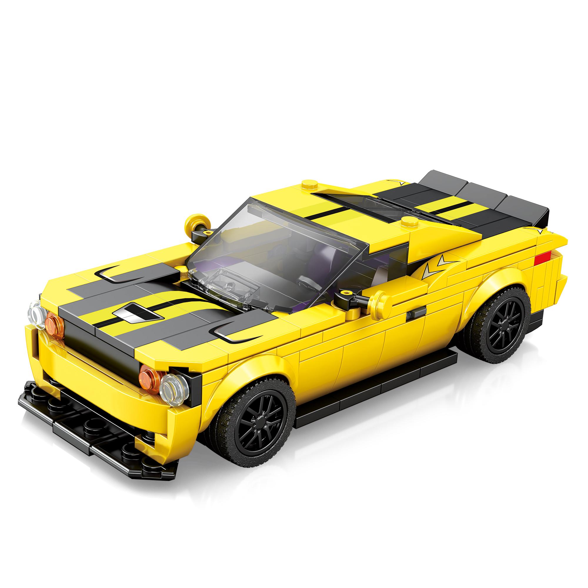 336 деталей DIY Car Building Blocks Kit Model Car Kit для демонстрации и коллекционирования гоночных игрушек для мальчиков и взрослых yellow Focus on toys