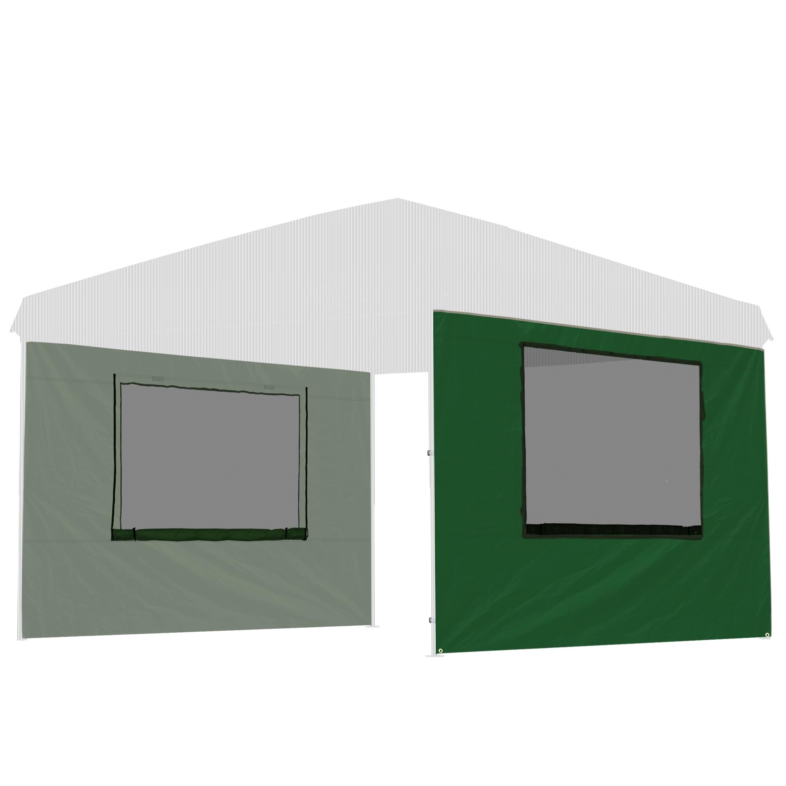 из FIELDOOR Высоководостойкая палатка One Touch Tarp Tent x G03 Специальная боковая стенка Экран типа окна [Комплект 2] 3,0 м 3,0 м (Горизонтальная штора) [Сетка white JapanSportX