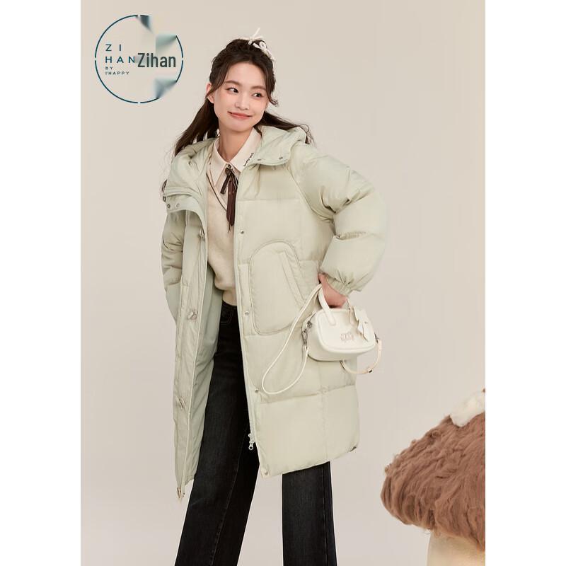 Женская длинная парка ZIHAN с капюшоном и утиным пухом L beige JDST online