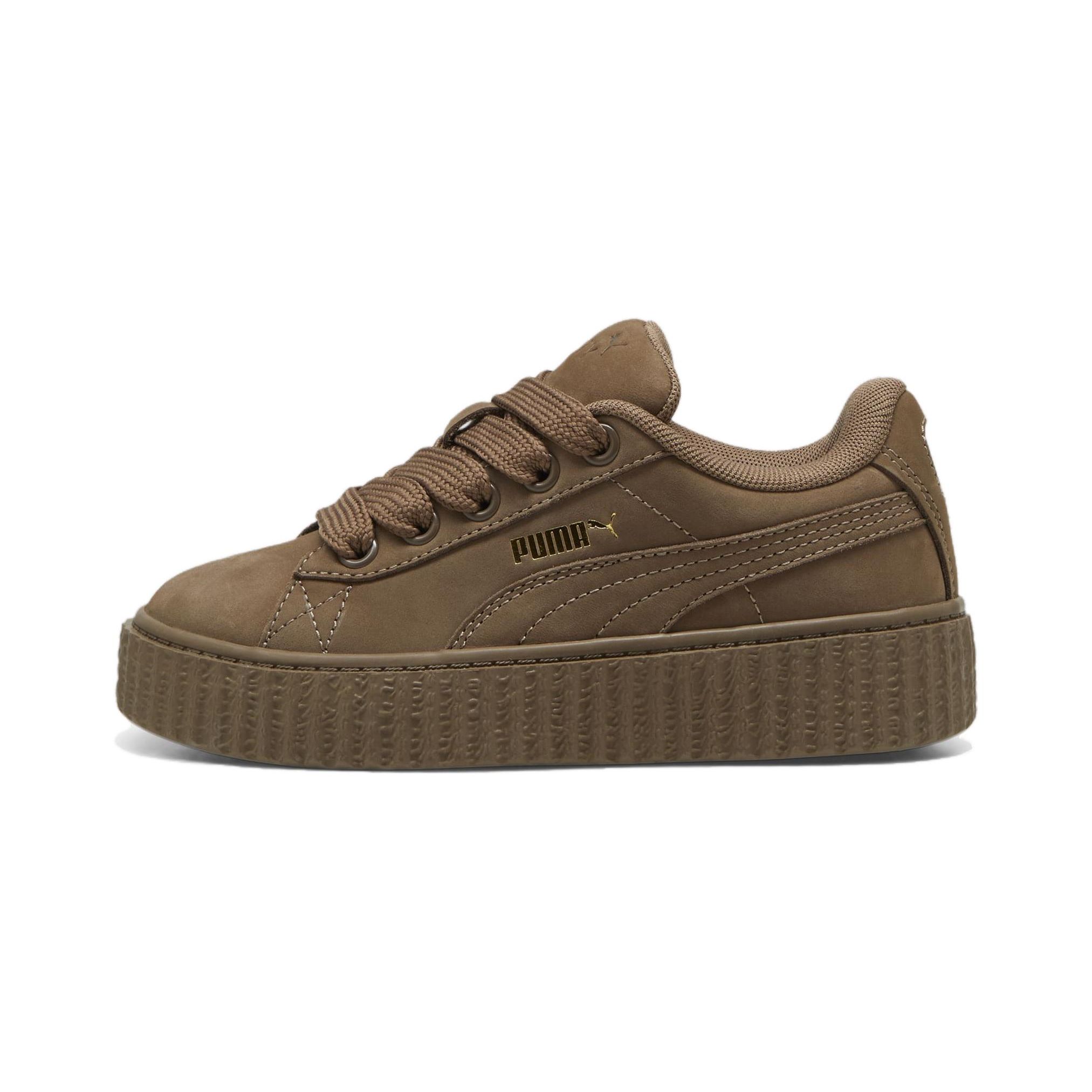 Puma Fenty x Creeper Phatty для маленьких детей Коллекция в земляных тонах - Totally Taupe Детские кроссовки Коричневый Золотой Тепло-белый 399867-01 31 brown