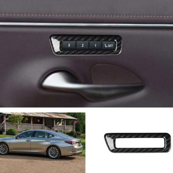 Carbon ABS Car Seat Memory Switch Frame Cover For Lexus ES250 300h 350 - black Grain02