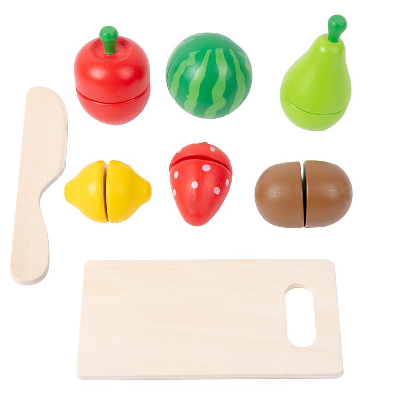 Игрушечная резка, деревянные игрушки, детская кухня, развивающие, раннее обучение, просвещение, красочная игра на осознание еды red Bai Fen Bai dolls and toys