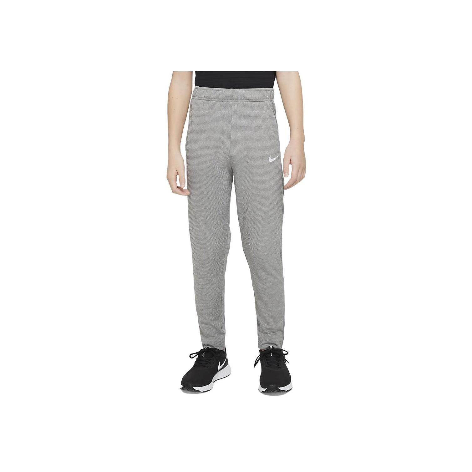 Nike Solid Color Brand Logo Knitted Sports Pants Kids bottoms Gray DM8546-091 S gray