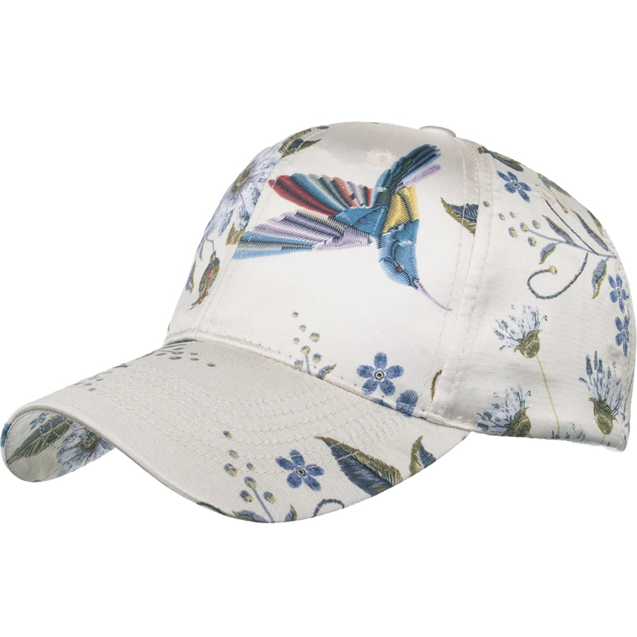 Кепка Floral Grass and Flowers CA668 [Белый Клык], Узор, Узор, Шляпа, Спорт, Бег, На открытом воздухе, Женская, Мужская, (бежевый) бежевый WHITE FANG