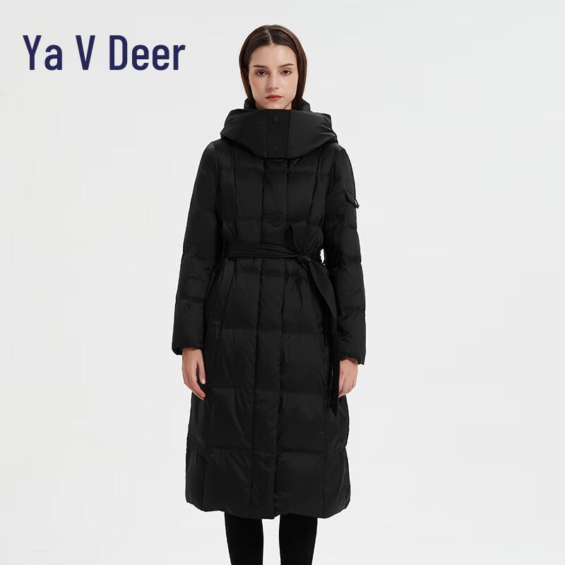 Женская парка Yalu RS с капюшоном, длинная, на гусином пуху L чёрный JDST online