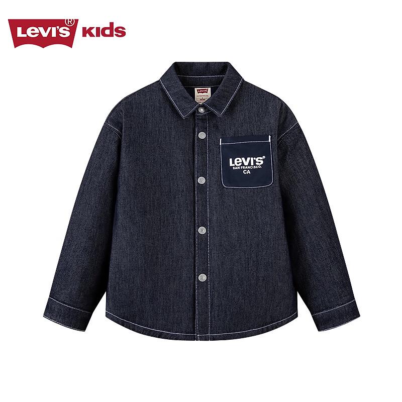 Стеганая джинсовая куртка Levi s для детей XXL black