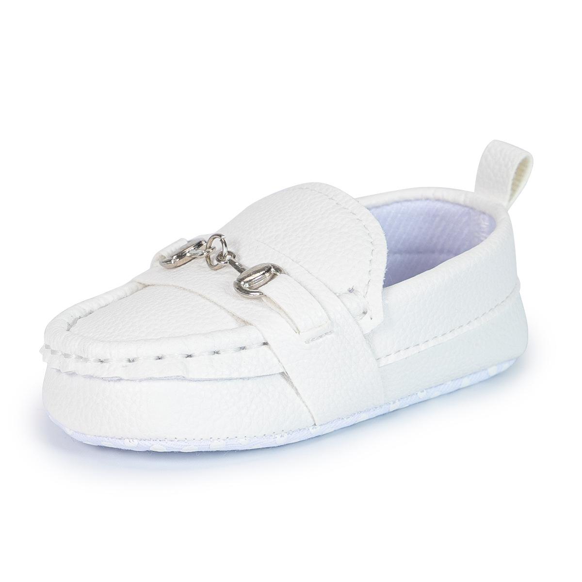 Весна и осень Новые детские туфли Ботинки из кожи 11cm（0-6Months） белый Gtime Shoes