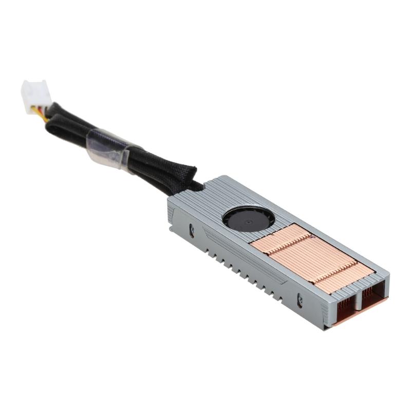 Алюминиевые + медные радиаторы M.2 2280 SSD с вентилятором 10000 об/мин, двухсторонние силиконовые прокладки, радиатор для твердотельного диска NVME gray SCOYEE