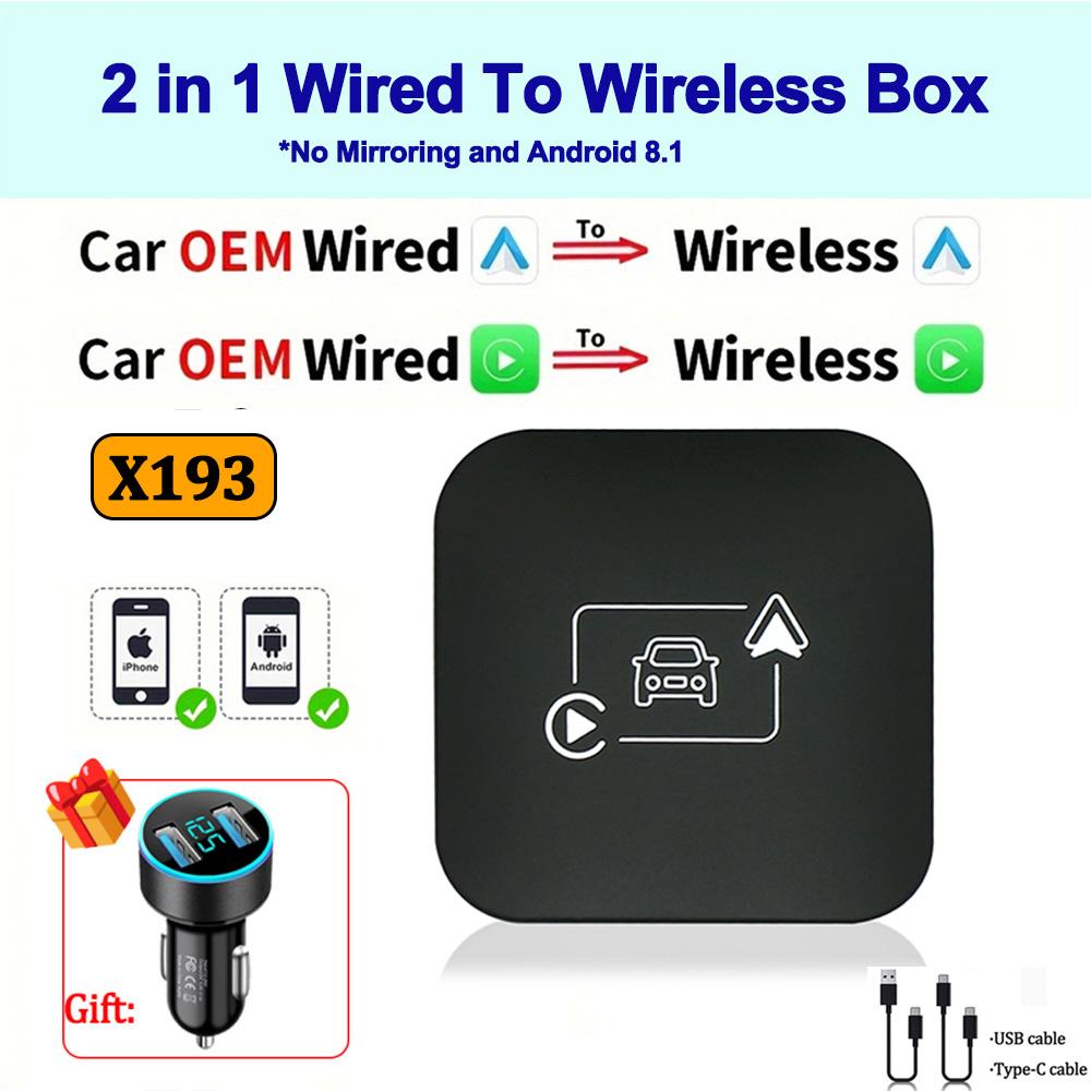 4 в 1 Carplay Box Android Auto беспроводной адаптер Carplay WiFi TF карта Smart TV Box для Netflix Youtube Smart car systems подарок black Auto Accessories Home