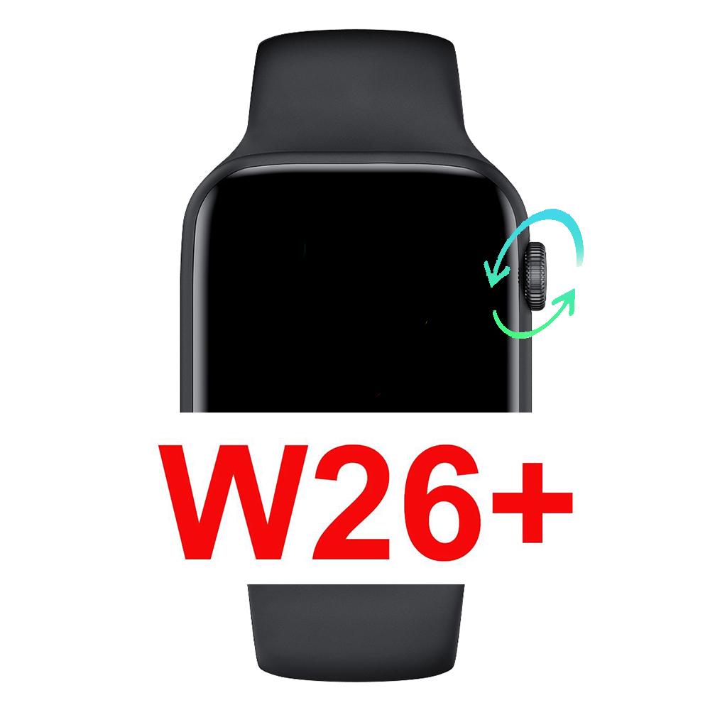 4 шт. Умные часы W26 Pro Смарт-часы Iwo W26 + Plus Серия 6 With Box black BWwatchTop