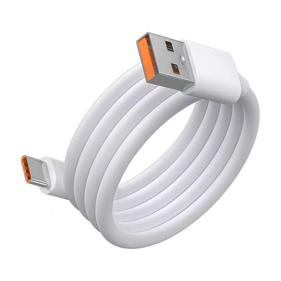 1/1.5/2М 7А 100Вт Кабель для зарядки Type-C USB-A на USB-C Быстрая зарядка Мобильный телефон Планшет ПВХ Кабель для передачи данных Провод Шнур Аксессуары для телефона 1M белый Jiayican