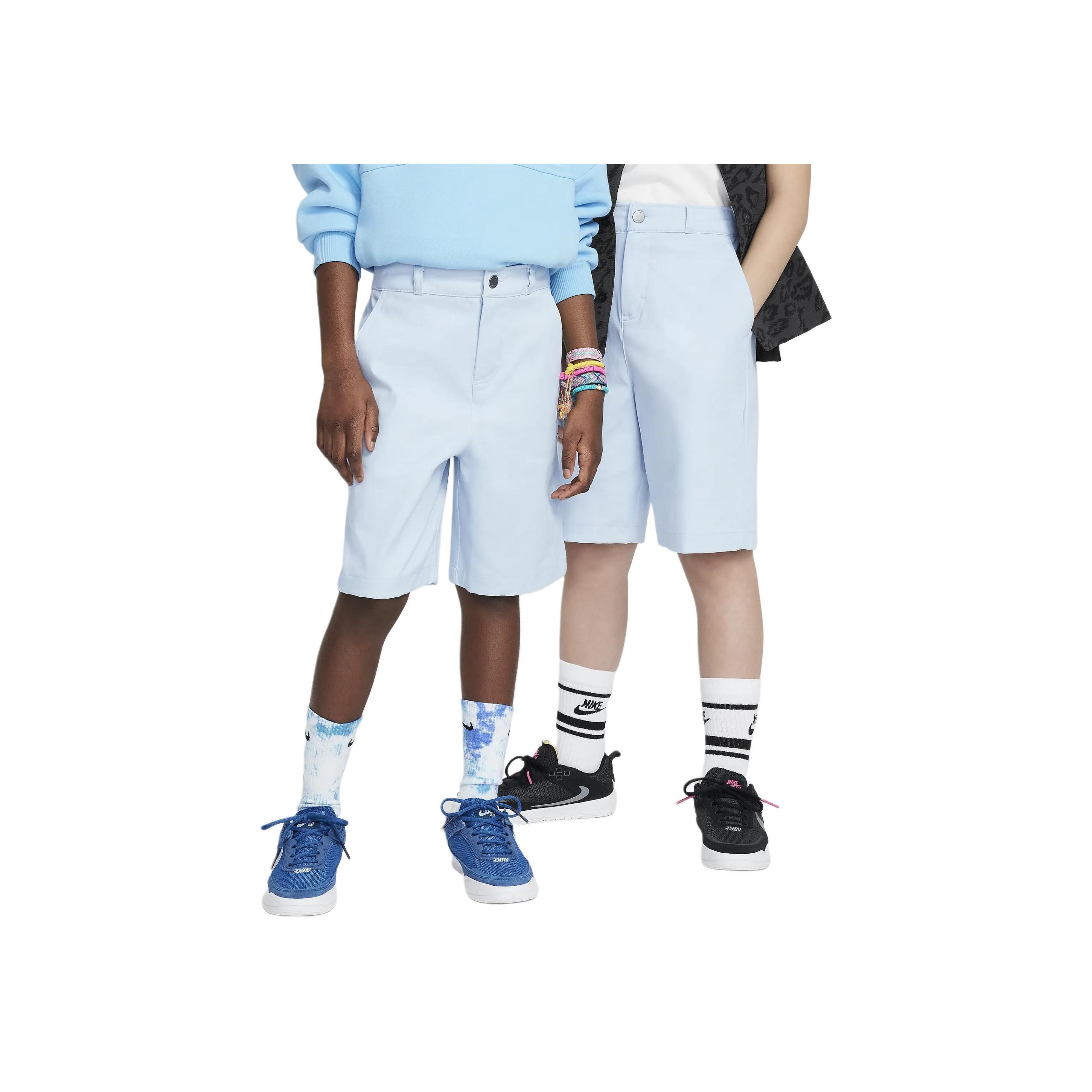 Nike Простые Удобные Универсальные Однотонные Шорты Детские шорты Светло-Арсенально-Синие Футбольно-Серые FN9217440 L white