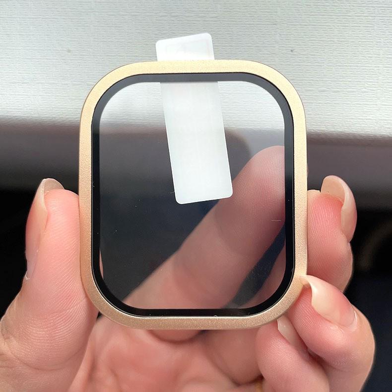 Apple Watch Ultra: Защитная пленка из закаленного стекла 49 мм и безель из титанового сплава Ultra 49mm золотой Chose One