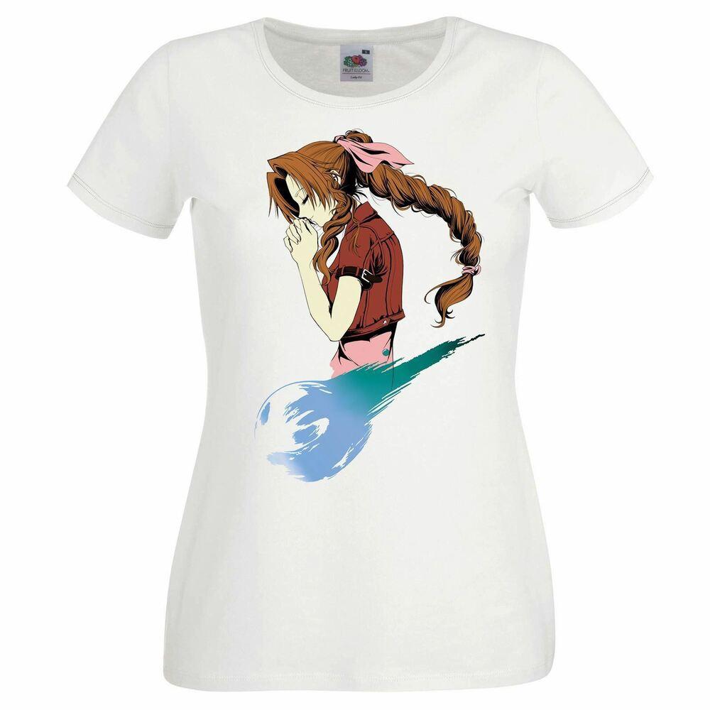 Белые футболки унисекс Final Fantasy Vii Aerith Aerith Gainsborough Gaming Ffvii S white 91460000MA7KF8EE52