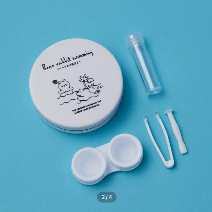 Футляр для линз Bear Rabbit Swimming Rabbit blue winc-ext