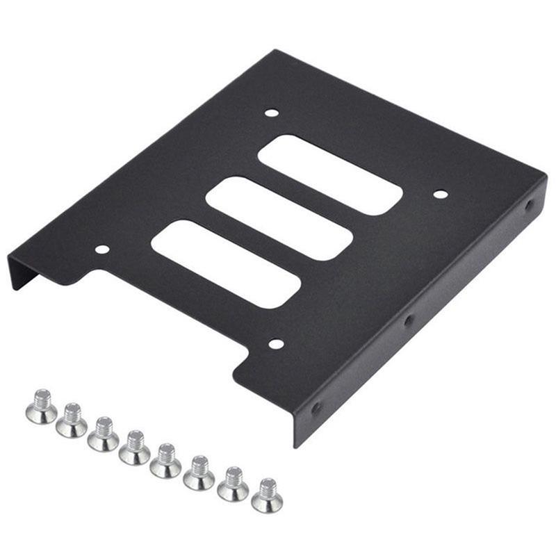 2,5-3,5-дюймовый металлический адаптер SSD HDD, монтажный кронштейн, держатель жесткого диска для ПК чёрный Pecking at jade