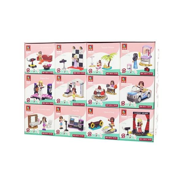 12 наборов кубиков LEGO LEGO для девочек Biscyto, разноцветные white Board M Factory