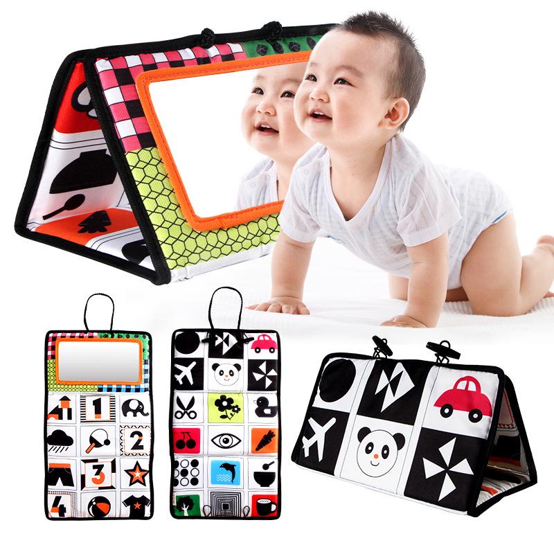 Aipinqi Baby Stroller Fun Mirror Toy Подвеска - Узор для тренировки зрения beige Super Case