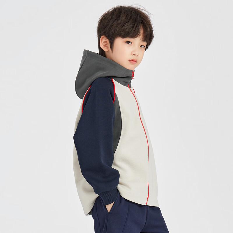 Цветная hooded куртка в стиле varsity для мальчиков Duoduo Home 140 gray JDST online
