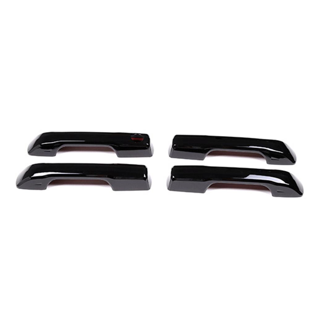 4pcs Piano Black Car Exterior Door Handle Cover Trim For Toyota Tundra 2022-2023 black Tautoparts