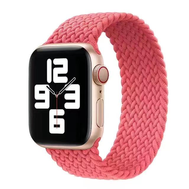 Плетеная петля Solo для Apple Watch, ремешок 44 мм, 40 мм, 45 мм, 41 мм, 38 мм, 42 мм, эластичный силиконовый ремешок для часов, браслет iWatch Serie 7 654321 SE, аксессуары для ремешков 38mm 40mm 41mm & S black VA VA VOOM