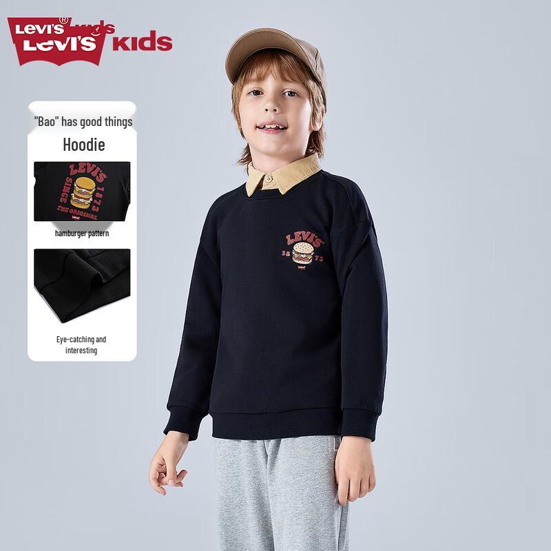 Свитшот с принтом Levi s Kids Осень 2025 6 чёрный