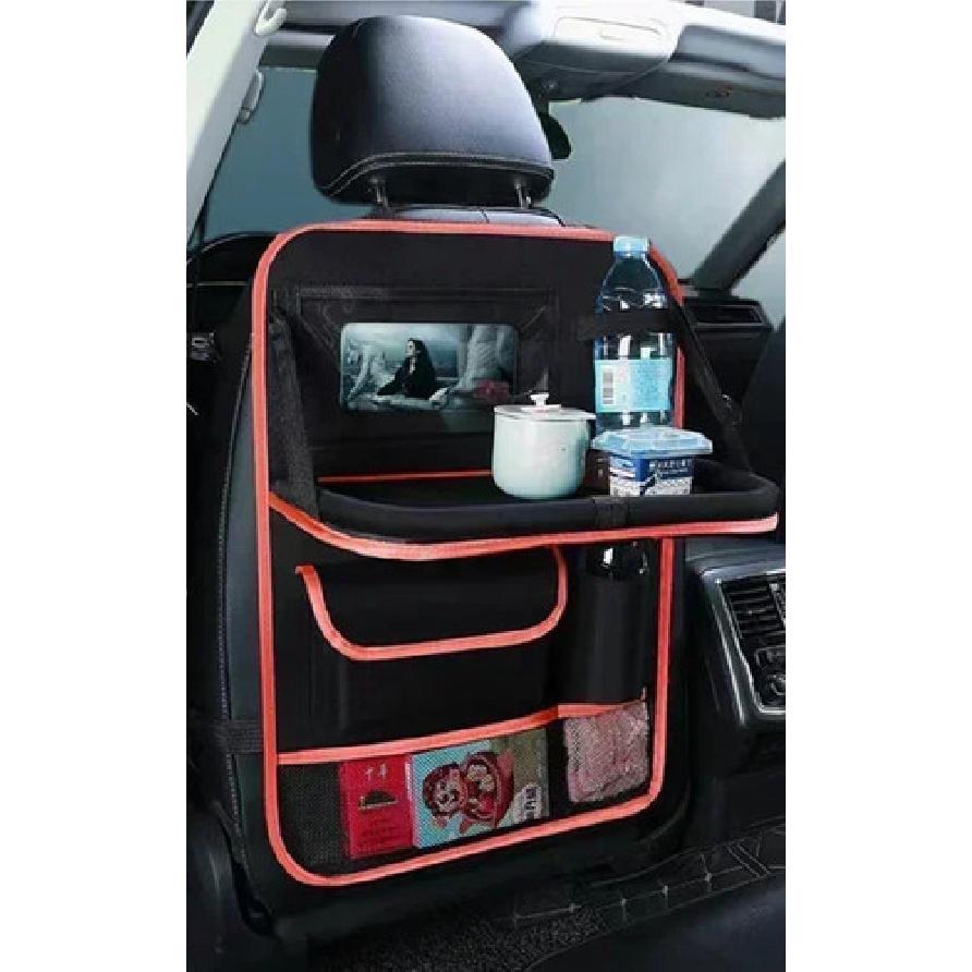 Car Universal Car Seat Organizer withTray Tablet Holder Multi-Pocket Storage Box Black Red 1PCS gray 91420583MAC3BLTY18