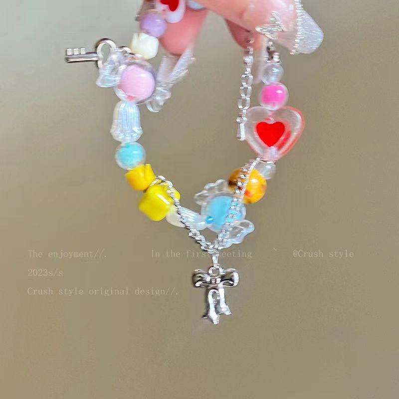 Конфеты Милая: Модное цветное ожерелье и браслет из бисера для женщин Candy Land Bracelet gray Polaris star