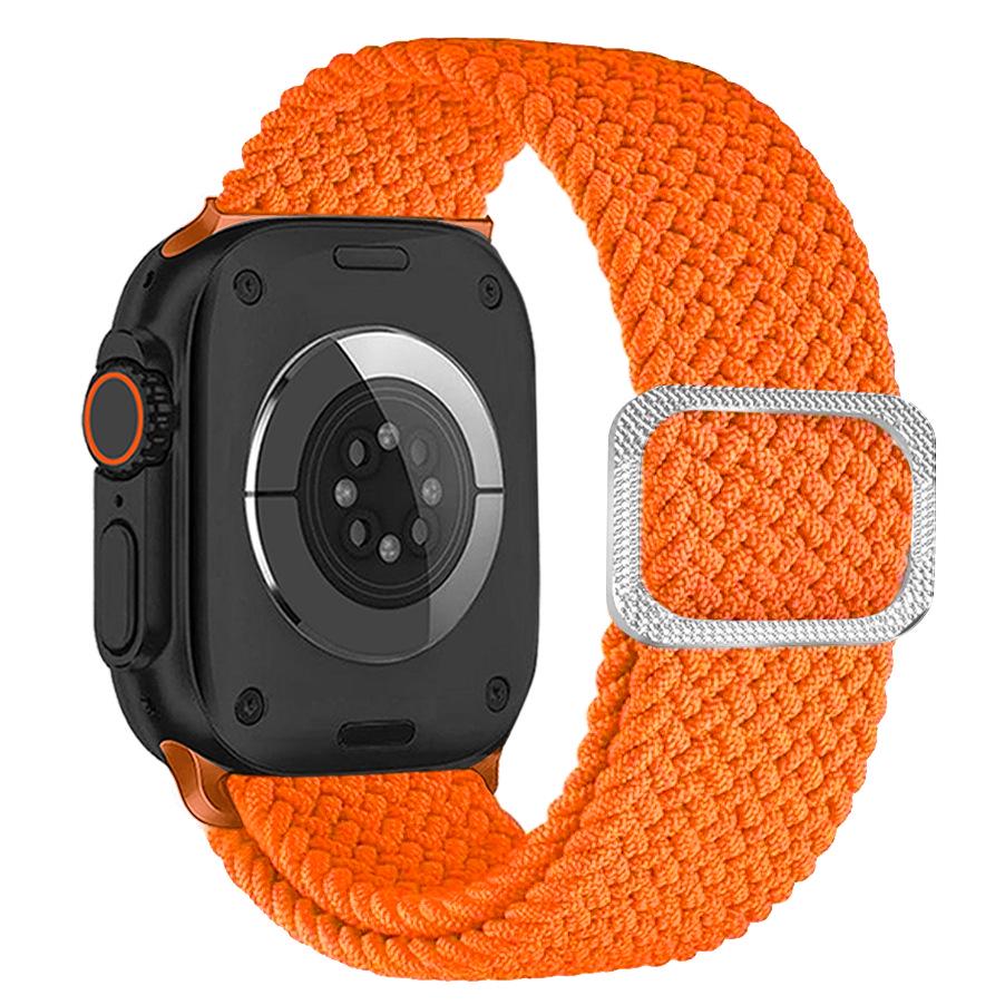 Нейлоновый плетеный ремешок Apple Watch - Прочный ремешок для S10, 38 мм/42 мм 38MM оранжевый Chose One