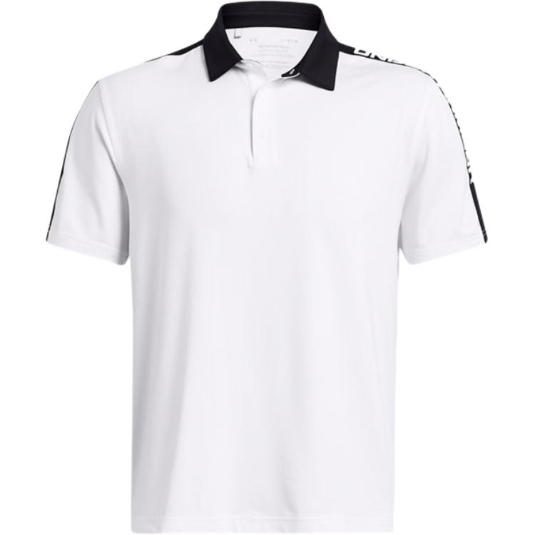 Under Armour Playoff 3.0 Letter Print Golf Polo с коротким рукавом для мужчин Polo White 1383153-100 XL