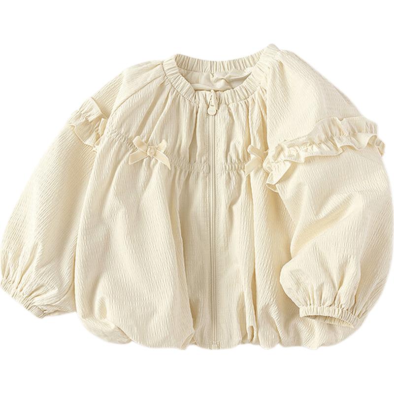 Повседневная куртка для девочки Balabala с цветочным принтом и бантом 80 beige JDST online