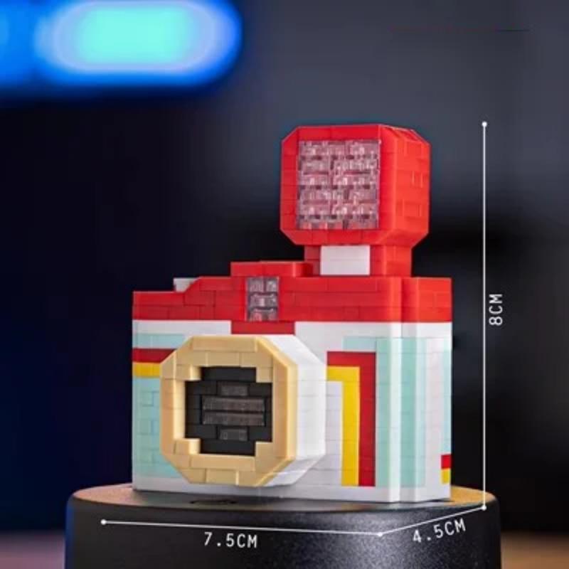 Креативная камера Строительные блоки Ретро DSLR камера Модель Микроблоки Игрушки для мальчиков Девочек Подарок на день рождения Детские игрушки Кирпичи red Exquisite toys