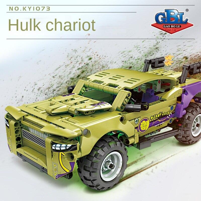 Модель супербегающего автомобиля KAZI Iron and Steel Ranger, игрушка-бумеранг, головоломка из мелких частиц, собранный мальчик beige BUILDING BLOCK TOP