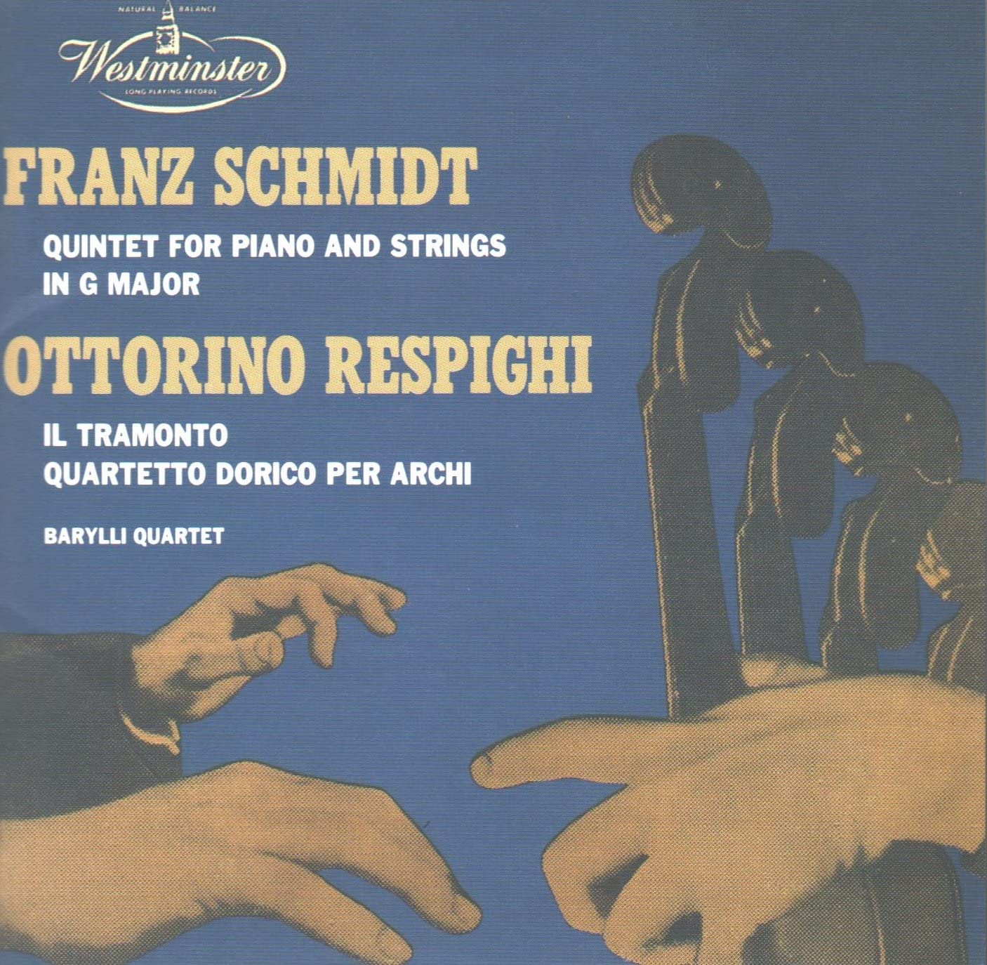 CD BARYLLI QUARTET JURINAC SENA RE  Schmidt Piano Quintet  Respighi  MVCW19031 Westminster 1996 Japan Classical Used gray RecordCityJP