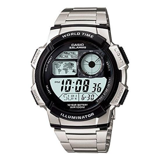 CASIO Casio AE-1000WD-1A AE1000WD-1A спортивные часы мирового времени с металлическим ремешком мужские наручные часы [Товар] gray Casioimport