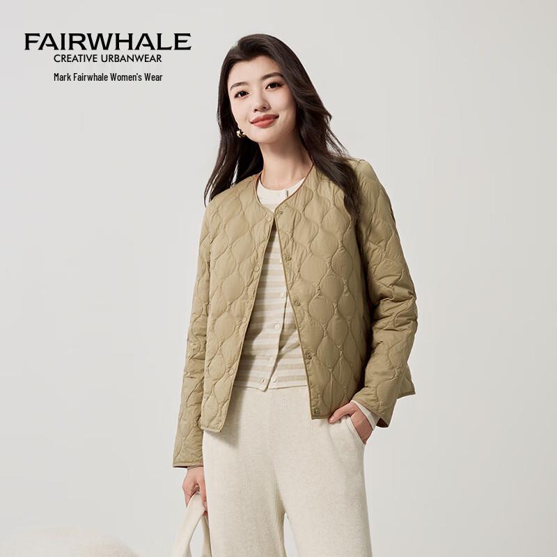 Женский легкий пуховик Mark Fairwhale с круглым вырезом M beige JDST online