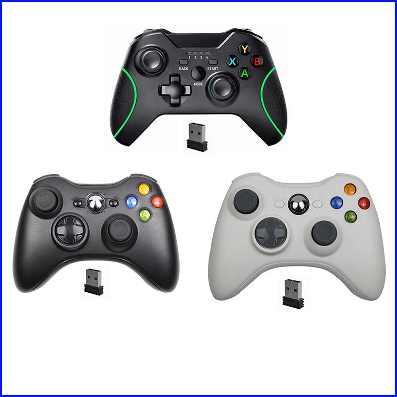 Игровой контроллер с беспроводной вибрацией 2.4G для Smart TV, ПК и Steam 360 чёрный Gaming Bay