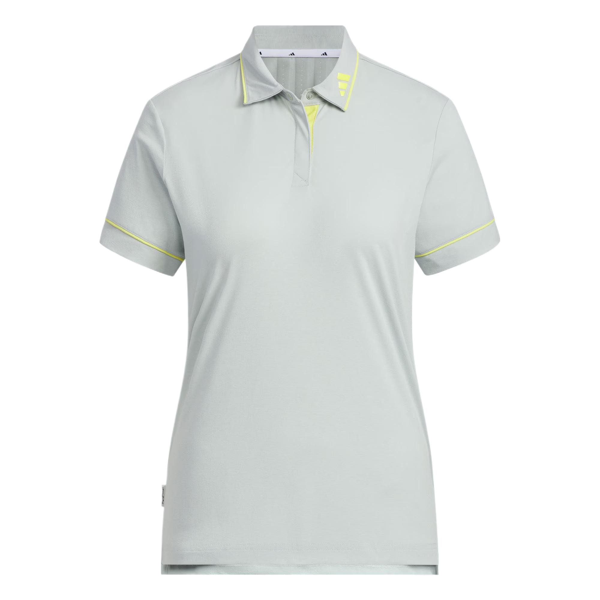 Adidas Twistknit Comfortable Fashionable Simple Versatile Short Sleeve Polo Shirt Women tops Miracle-Silver JG1347 M white