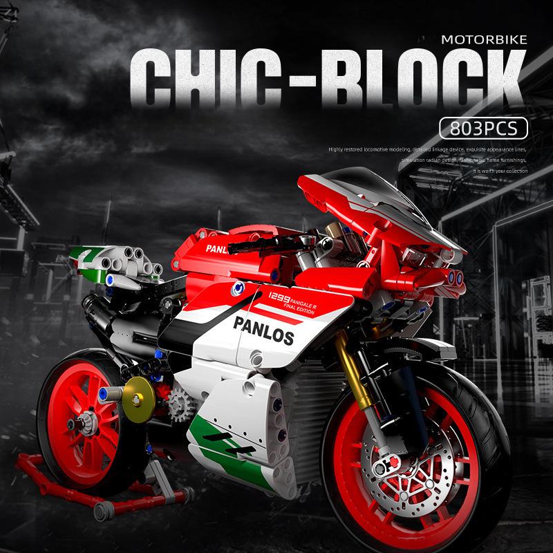 M1000RR гоночный мотоцикл детский собранный строительный блок игрушки подарок для мальчиков 803PCS gray BUILDING BLOCK TOP